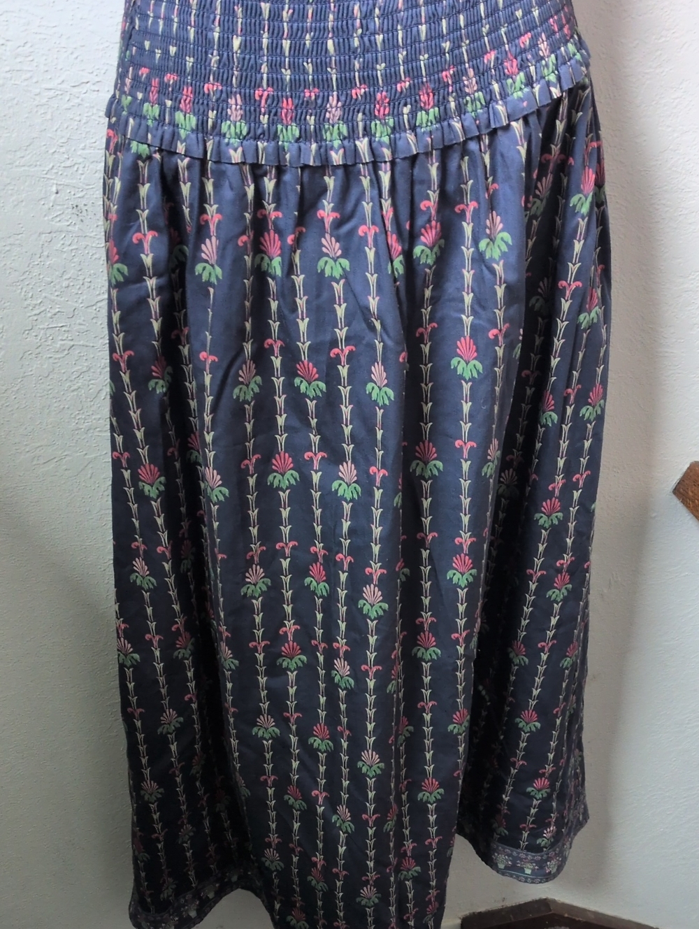 ✨ Hill House Margot Skirt And Top Set In Trailing Fern/Navy Multi Size L - Picture 3 of 10